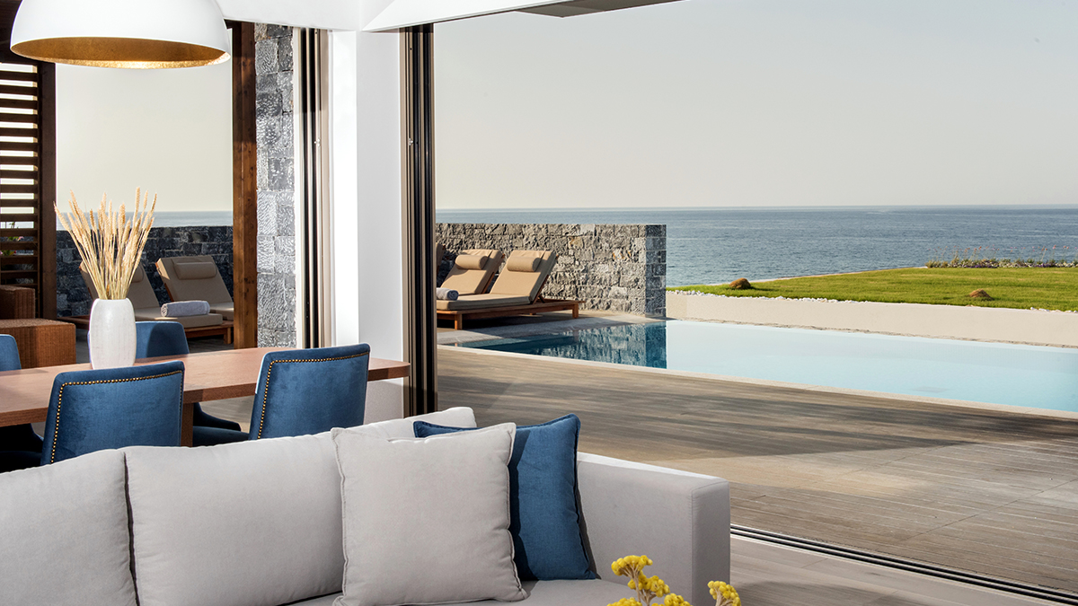 Grand Royal 3 Bedroom Villa - two floors -Sea View with private heated pool SweetSpa and gym